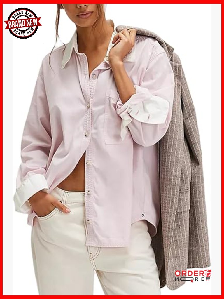 Vintage Striped Button Down Blouse With Pockets